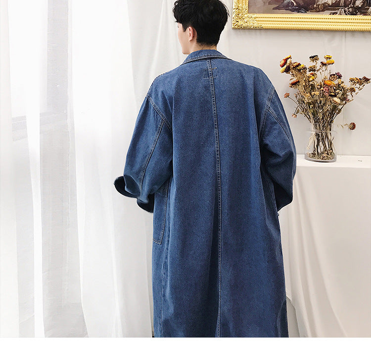 Long Vintage Denim Coat