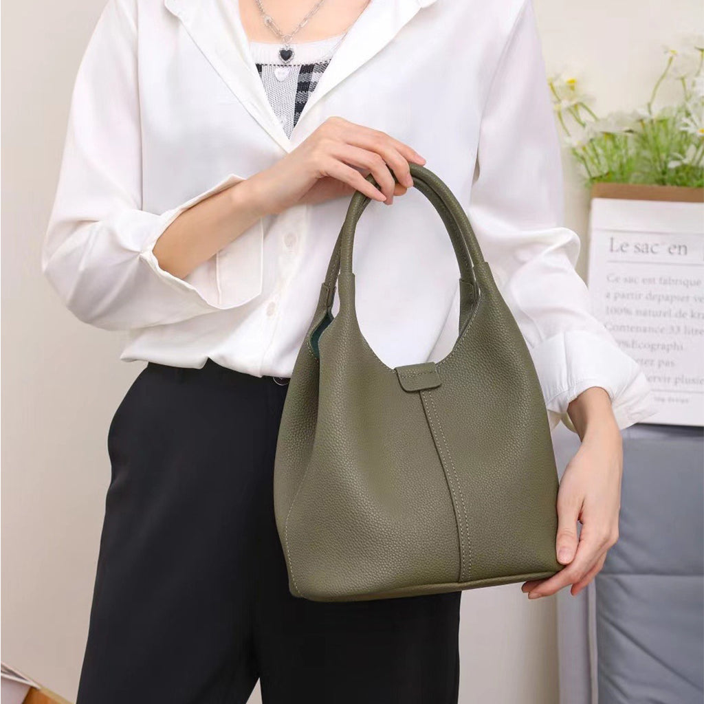 Soft Leather Top-Handle Bag