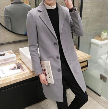 Slim Mid-Length Wool Coat