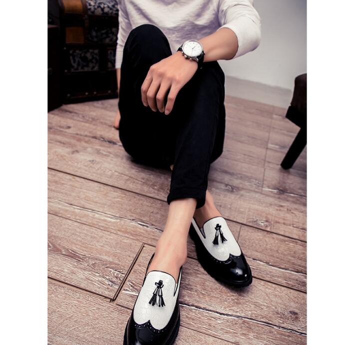 Men's Leather Loafers with Tassels
