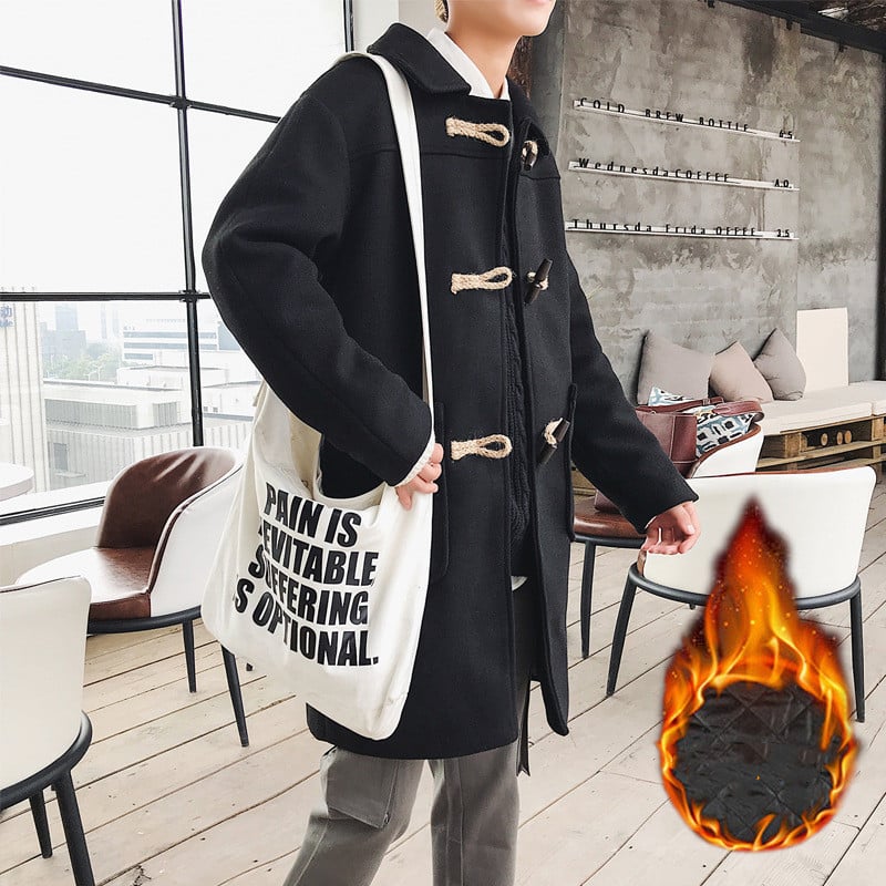 Horn Button Wool Coat