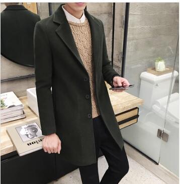 Slim Mid-Length Wool Coat