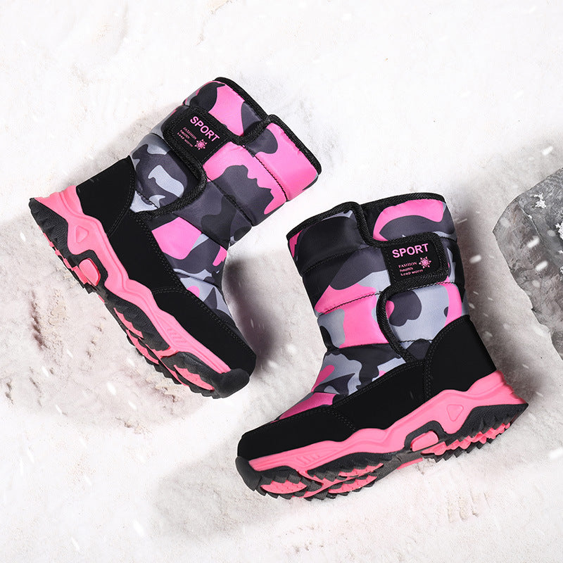Girls' Camo Snow Boots