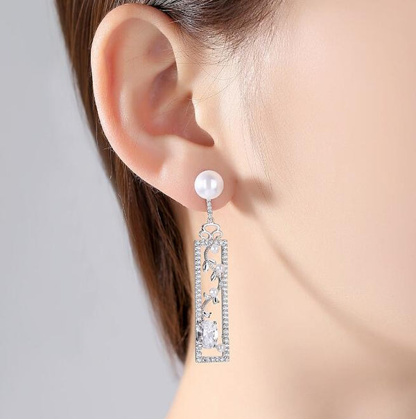 Opal Pearl Drop Earrings