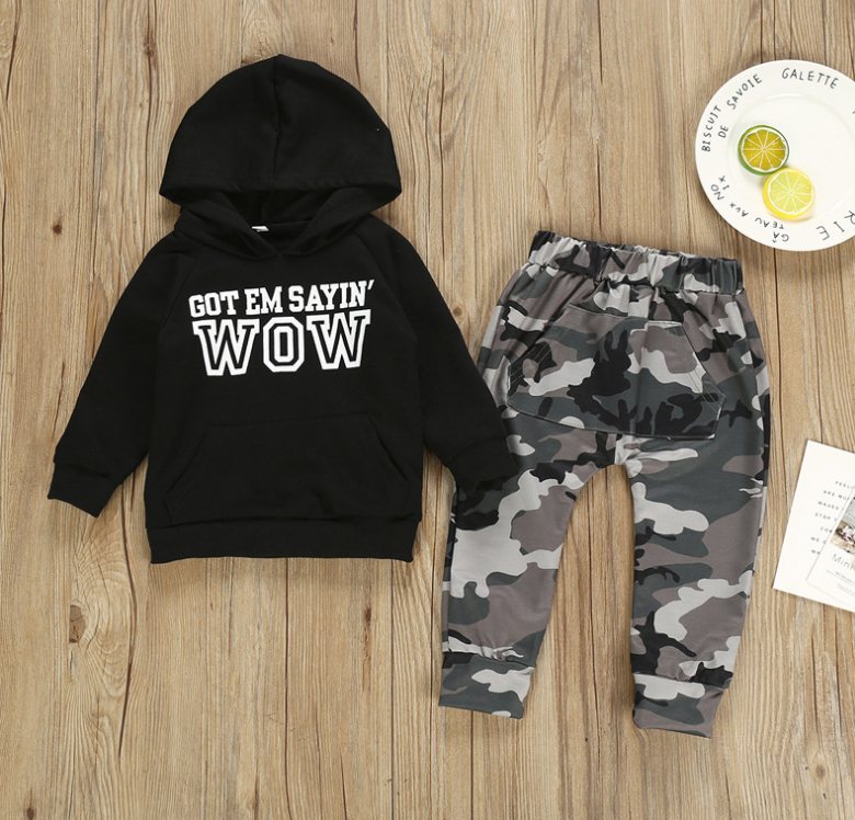 Kids' Camo Hoodie Set