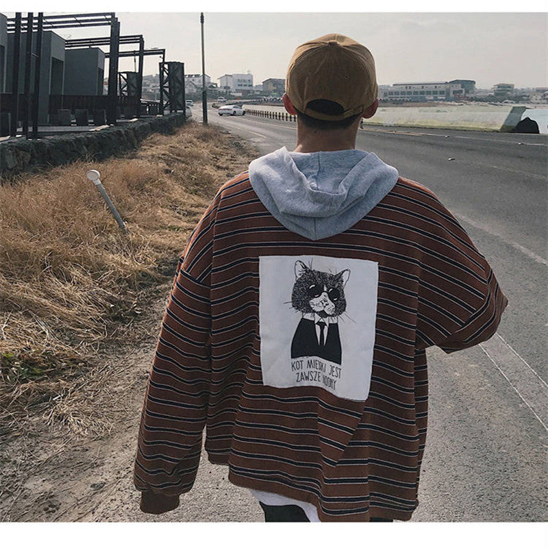 Striped Hoodie Jacket