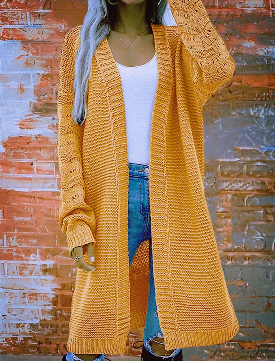 Solid Long Cardigan