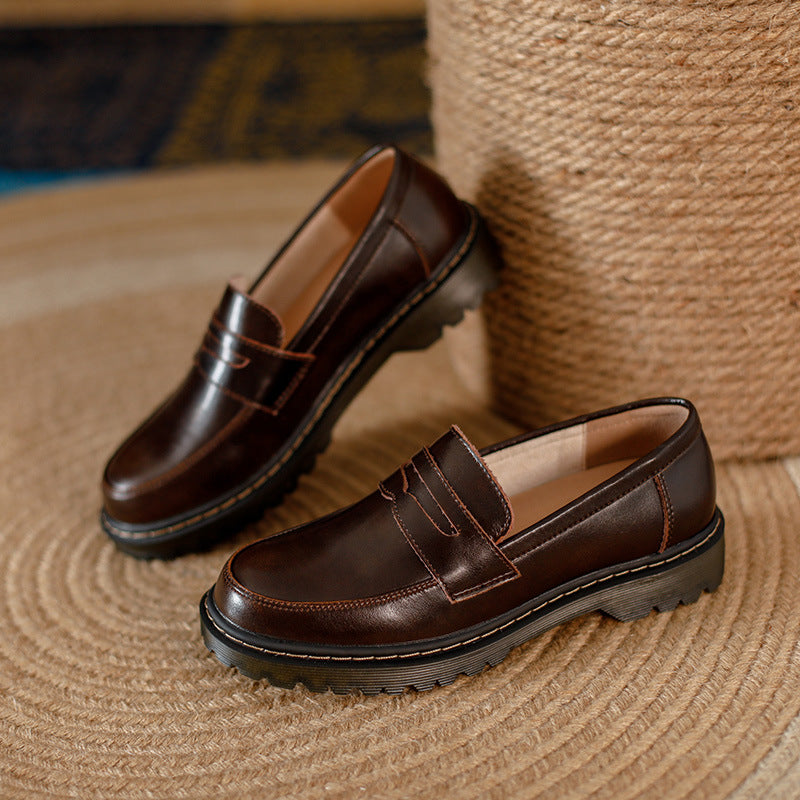 Buckle Detail Heeled Loafers