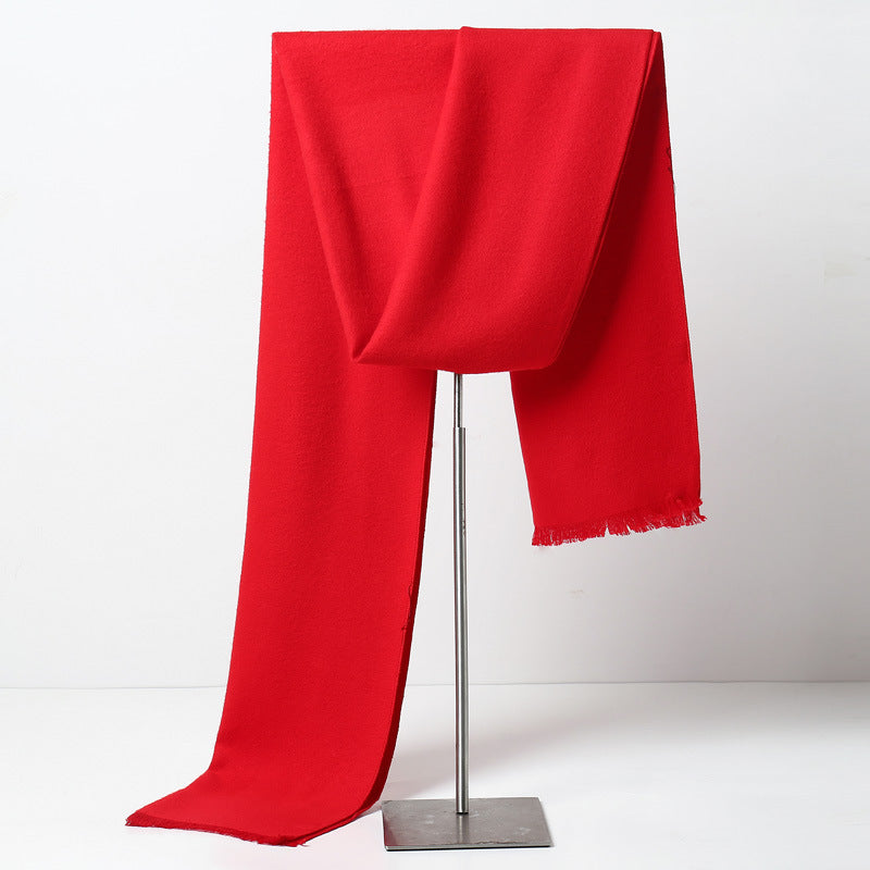 Men's Plaid Cashmere-Feel Scarf
