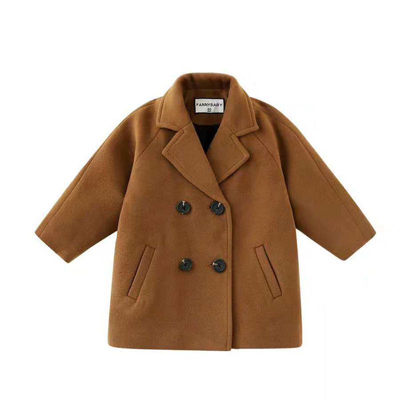 Boys' Long Wool Coat