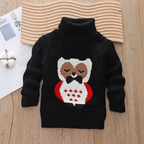 Kids' Owl Mock Neck Sweater