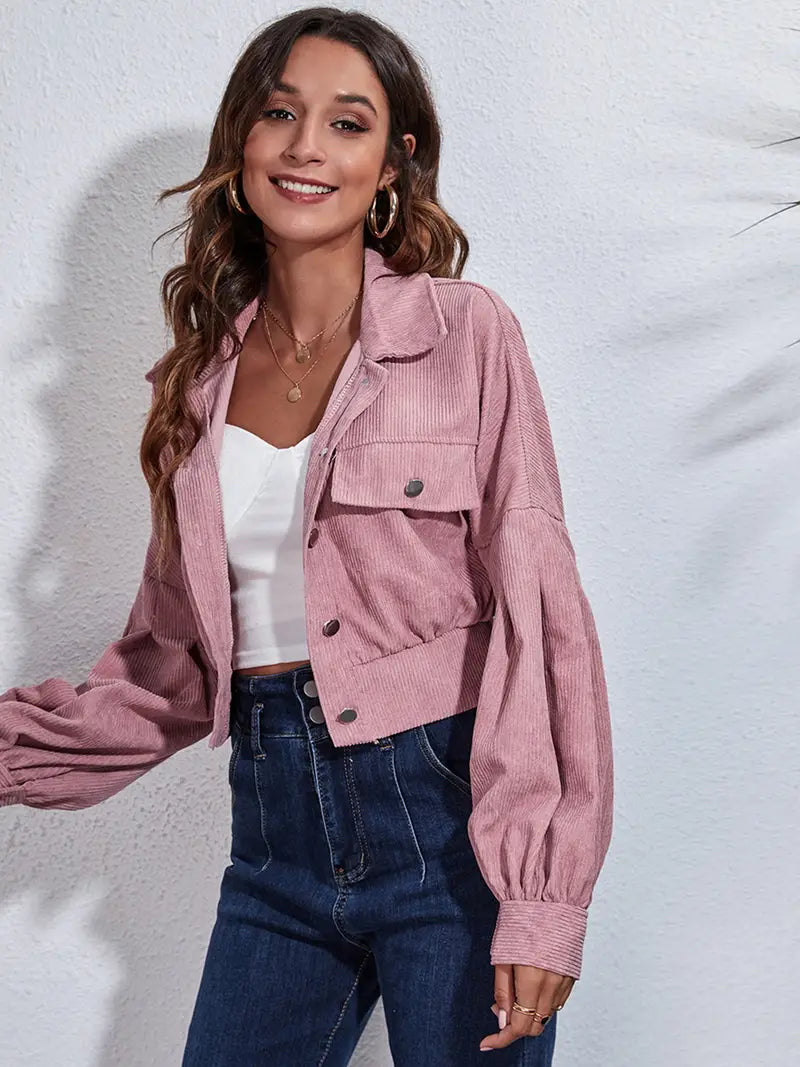 Cropped Corduroy Jacket