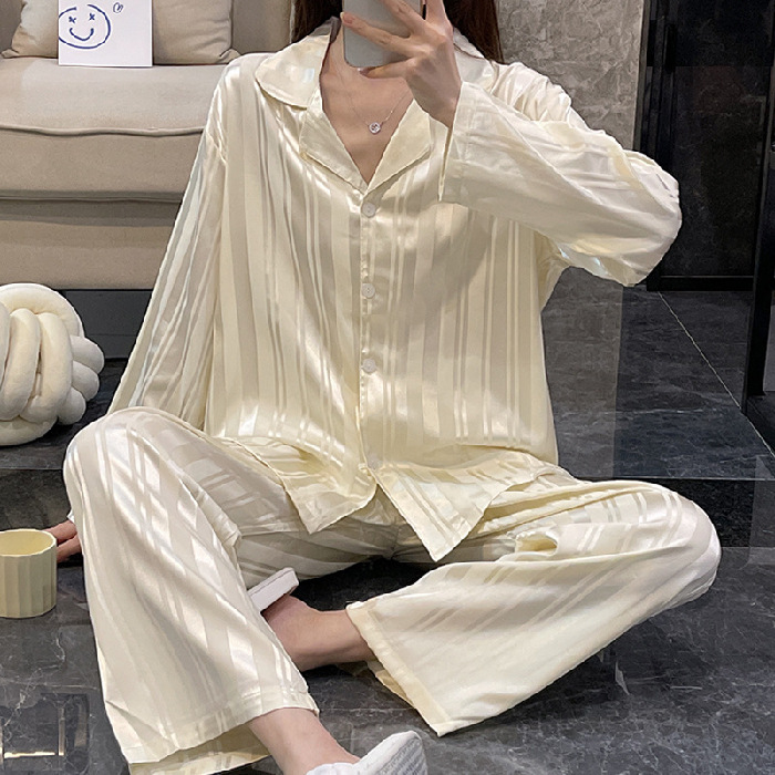 Satin Striped Pajama Set