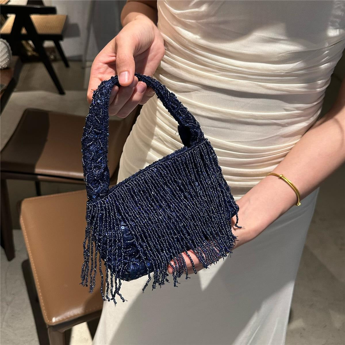 Beaded Tassel Tote
