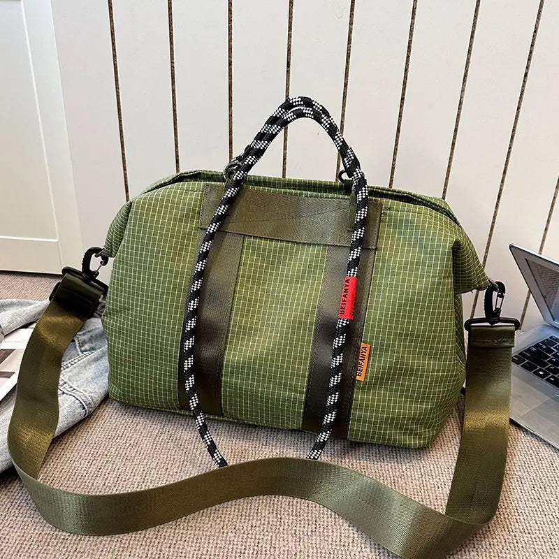 Grid Pattern Tote