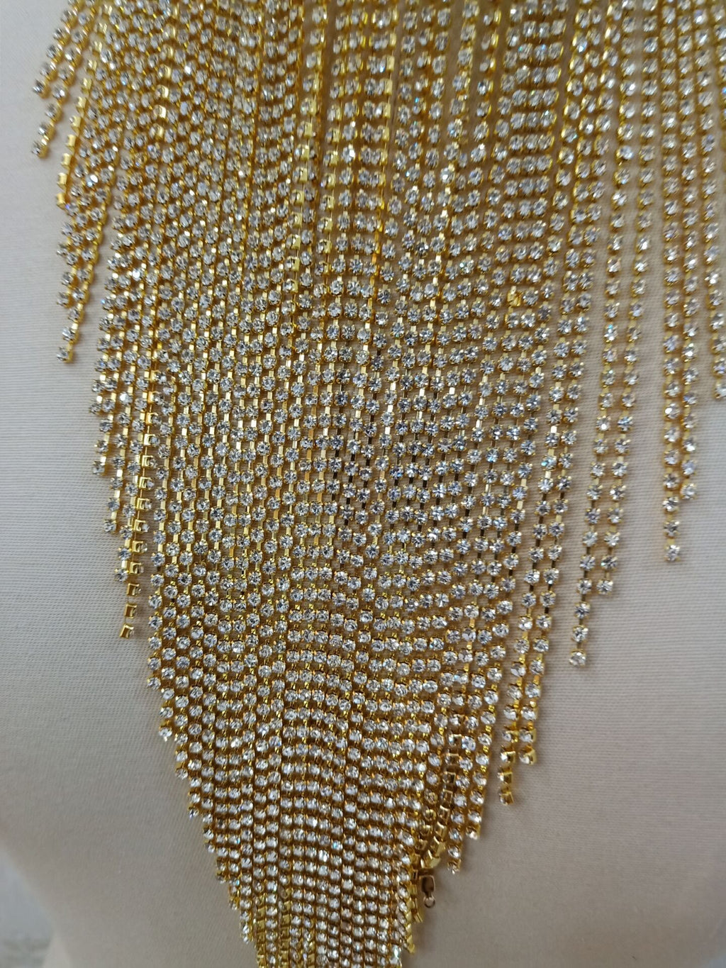 Rhinestone Tassel Choker