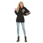 Long Embroidered Sweater Coat