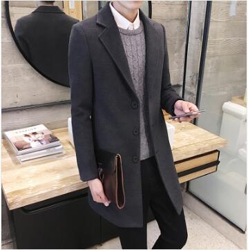 Slim Mid-Length Wool Coat