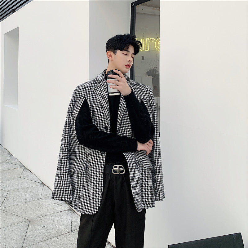 Houndstooth Cape Coat