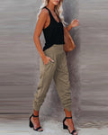 High-Waist Casual Pants