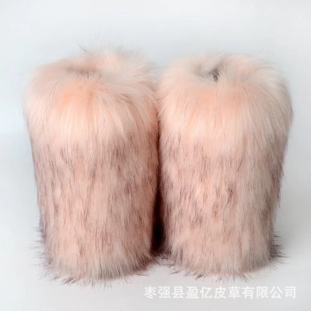 Fashionable Thick Plush Winter Knee-High Boots for Women