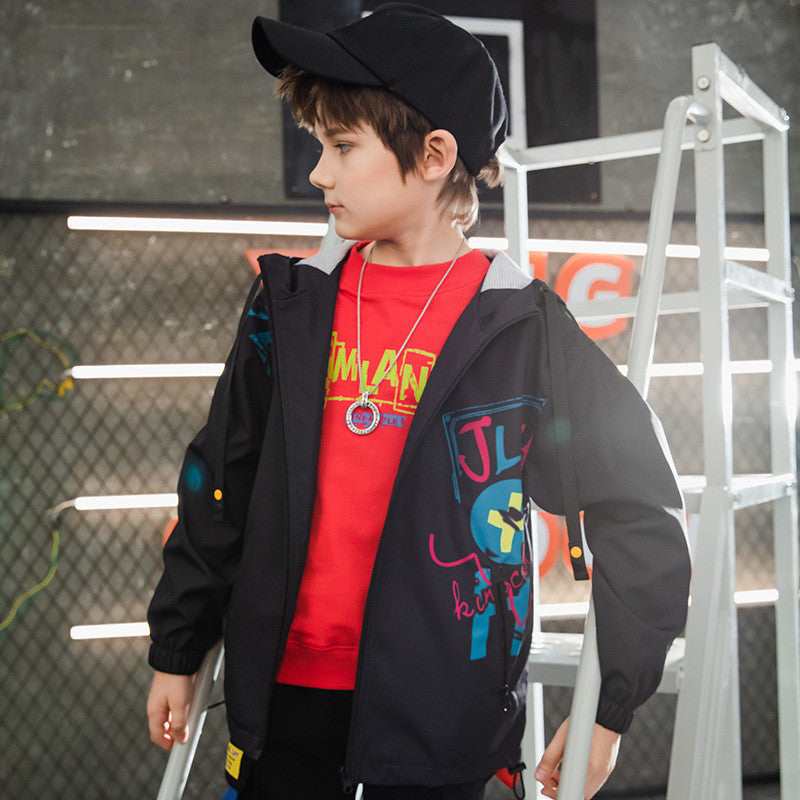 Kids' Waterproof Windbreaker