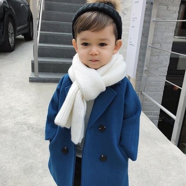 Boys' Long Wool Coat