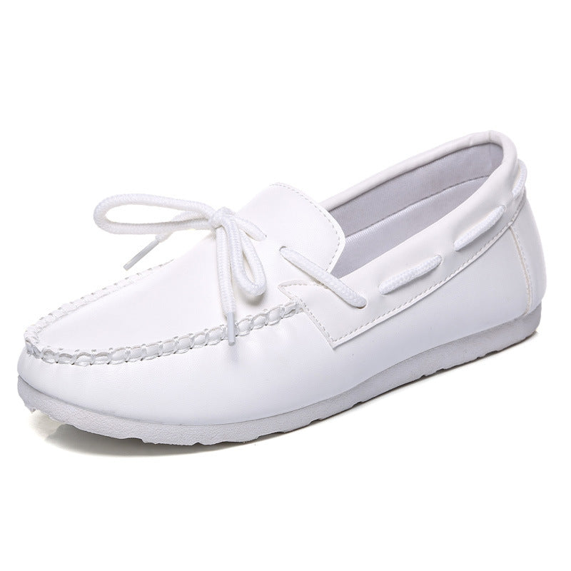 Faux Suede Bow Moccasins