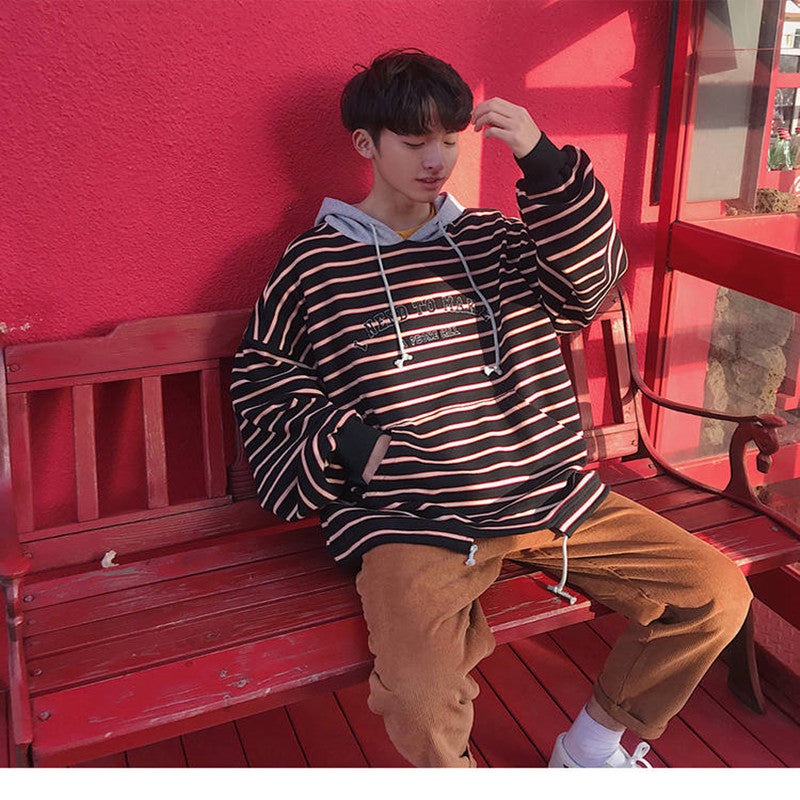 Striped Hoodie Jacket