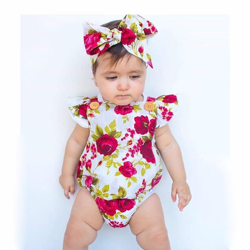 Toddler Floral Romper & Headband