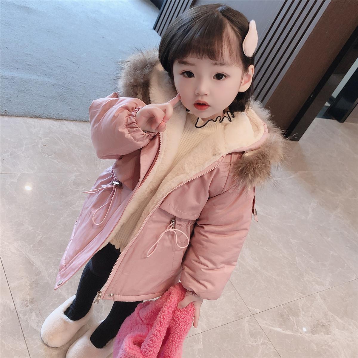 Girls' Cotton Wool Coat