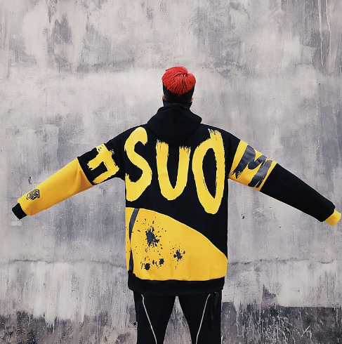 Color Block Fleece Hoodie