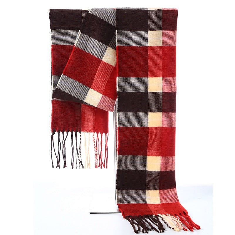 Thick Plaid Blanket Scarf