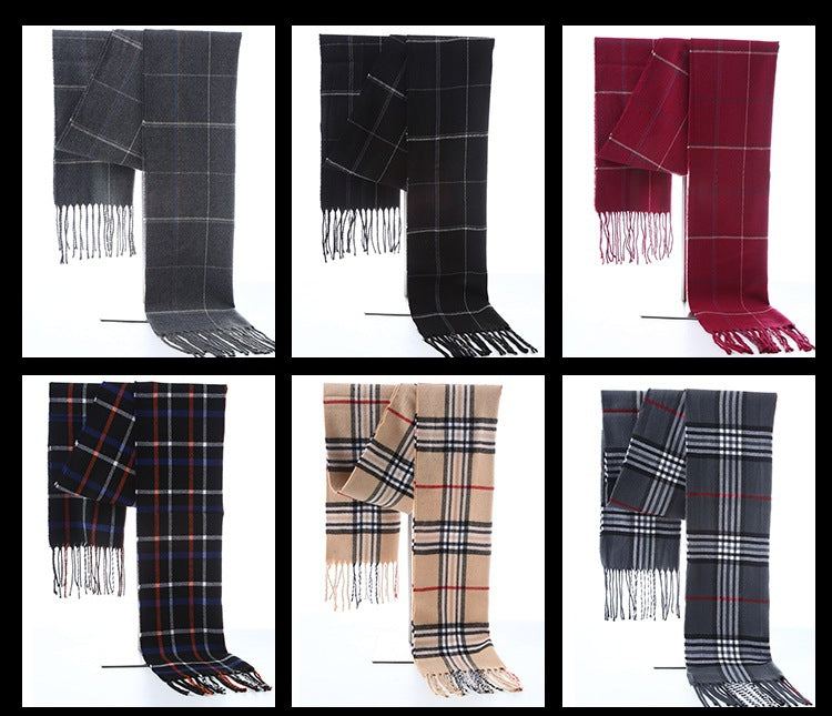 Thick Plaid Blanket Scarf