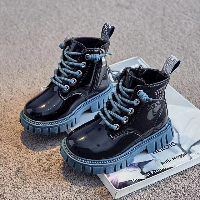 Girls' Pink Sole Combat Boots