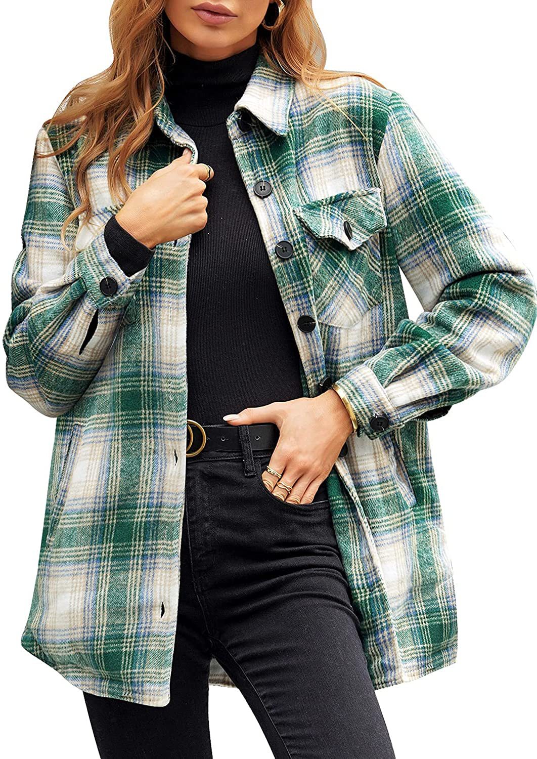 Oversized Check Shirt Jacket
