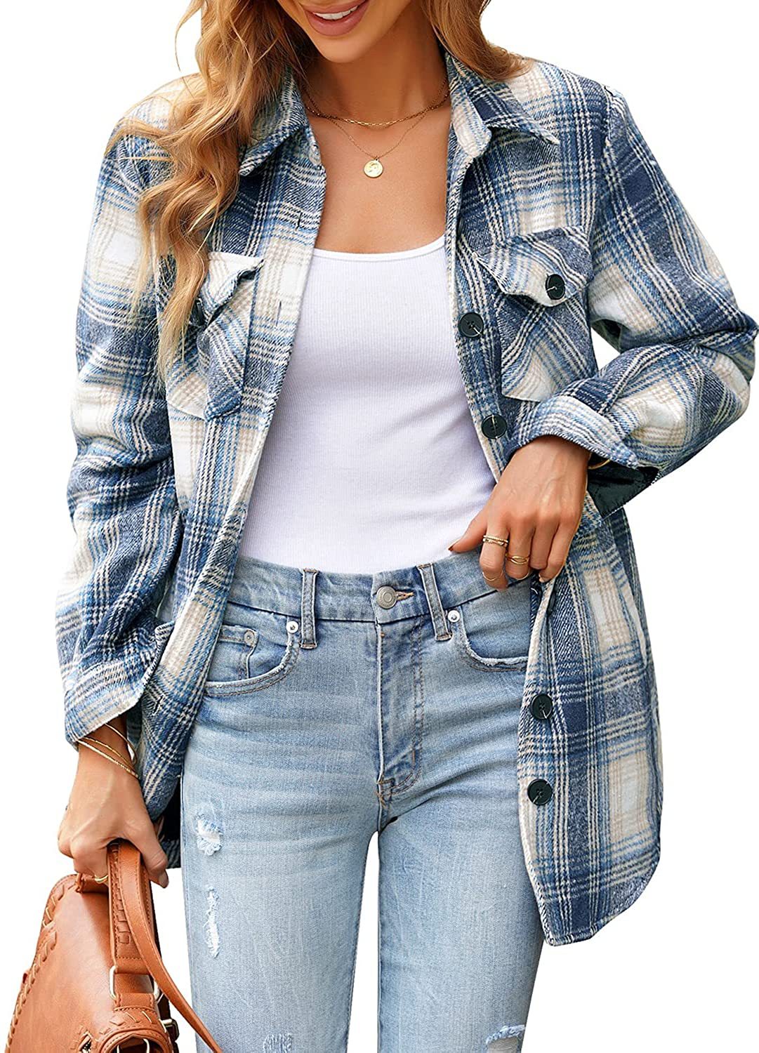 Oversized Check Shirt Jacket