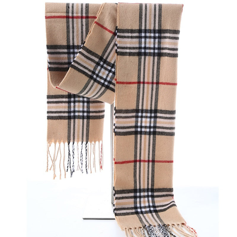 Thick Plaid Blanket Scarf