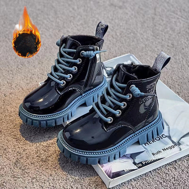 Girls' Pink Sole Combat Boots