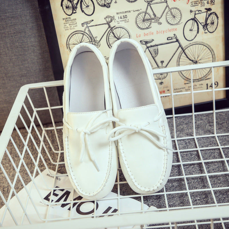 Cozy Bow Flat Casual Loafers for Women