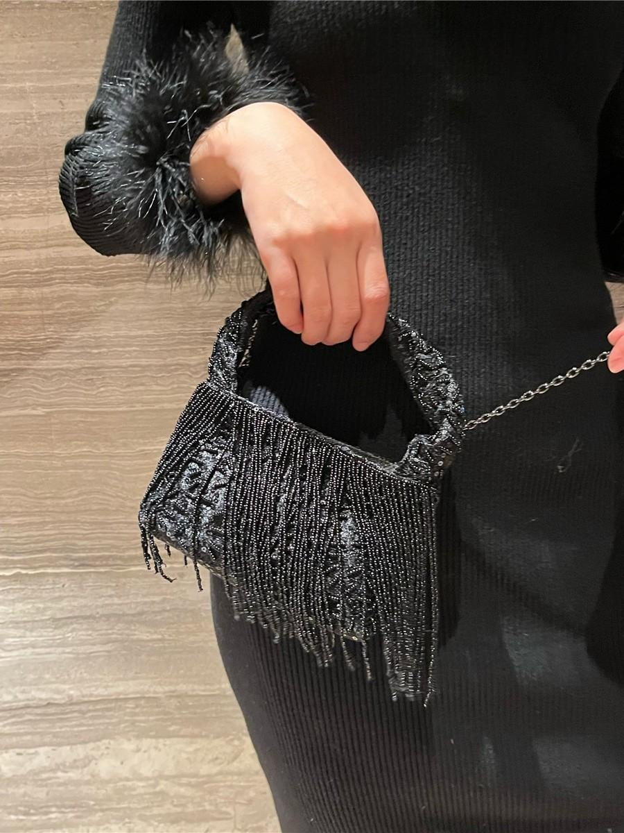 Beaded Tassel Tote