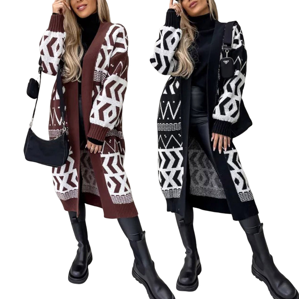Patchwork Knit Cardigan