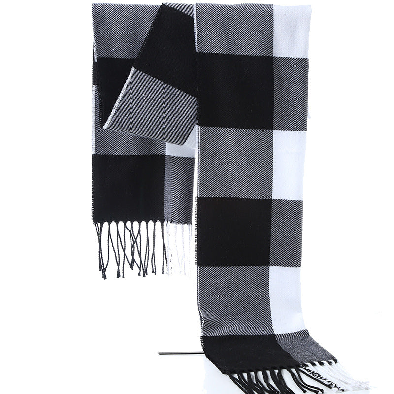 Thick Plaid Blanket Scarf