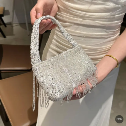 Beaded Tassel Tote