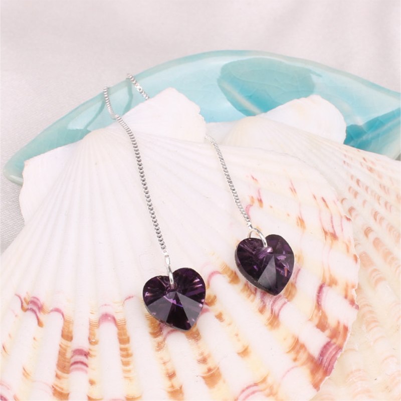 Ocean Heart Drop Earrings