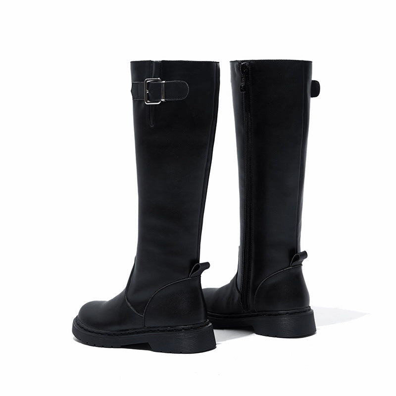 Snuffy 2020 Autumn Winter Girls' Leather Martin Boots