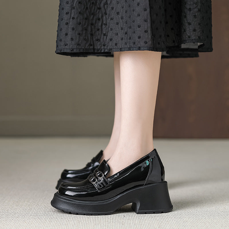 Platform Loafers for Women - French Vintage Style