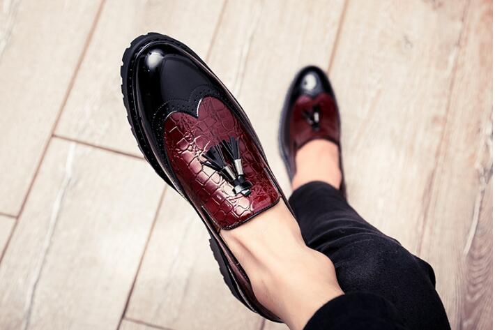 Men's Leather Loafers with Tassels