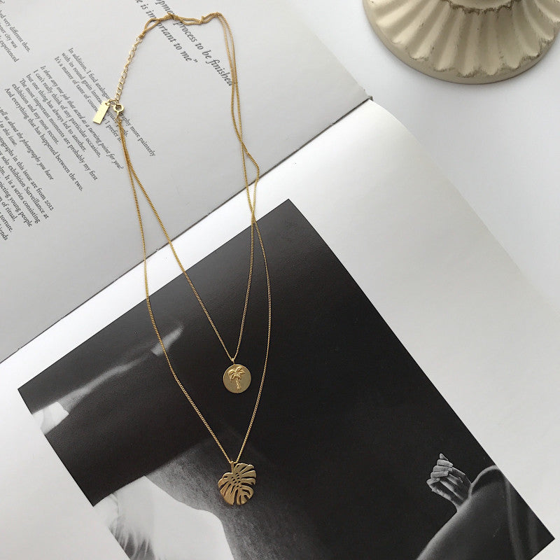 Monstera Layered Necklace