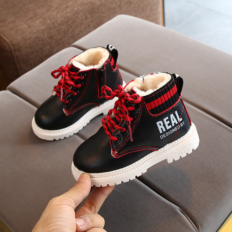 Boys' Fleece Lined Lace-Up Boots